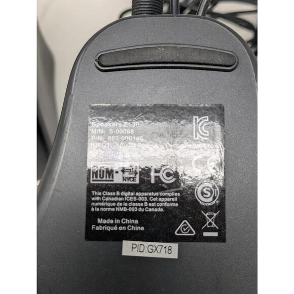 Logitech Z130 PC Speakers Full Sound Strong Bass 3.5mm Input & Power Supply Cord - Picture 4 of 7